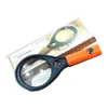 Hand Magnifying Glass 65 mm, Orange and Green