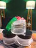 30gm-50gm Clear Plastic Storage Jars with Green and Black Lids