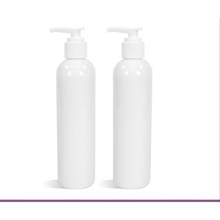 200ml Bottle with White Pump Dispenser For Shampoo, Lotion, Cream, Sanitizer