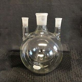 Pyrex Glass Boiling Flask 5000ml Three Nack B24/29