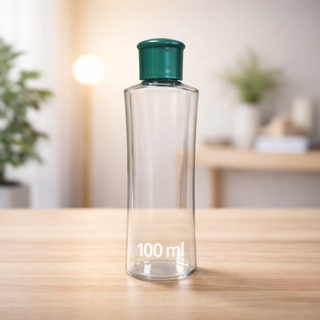 100 ml Clear Plastic Oil Bottle (narrow)