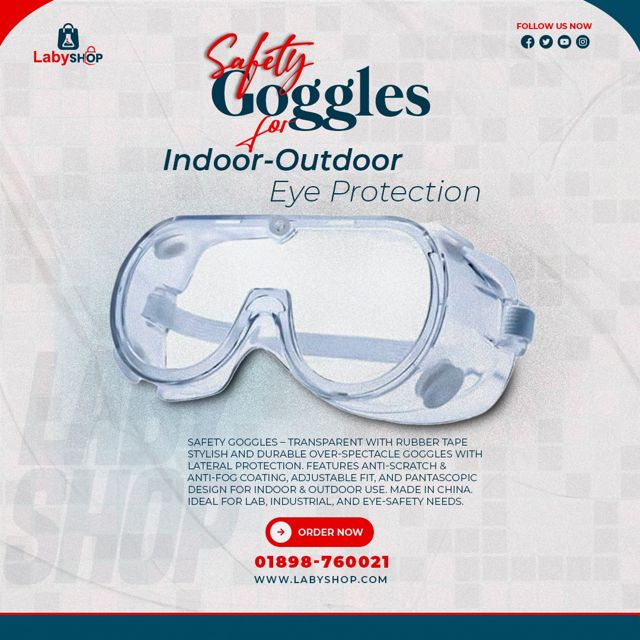 Safety Goggles for Indoor-Outdoor Eye Protection