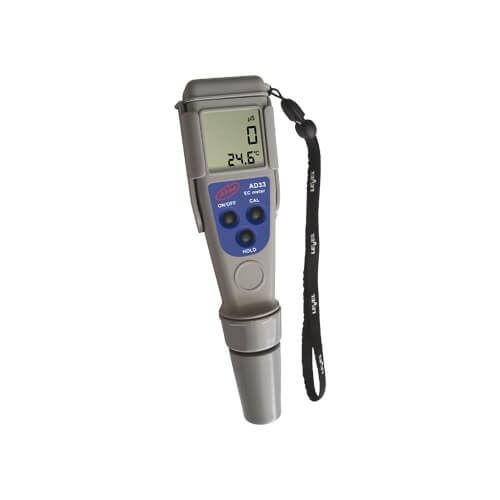 Adwa Waterproof EC/ Temp Pocket Tester - Low Range AD33