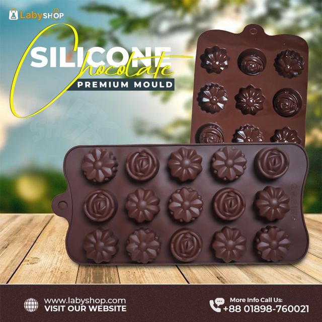 Silicone Chocolate Candy Molds - ice cube mold 15 psc