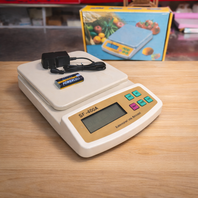 Electric Compact Kitchen Scale 1gm-10kg Capacity Model:SF-400A