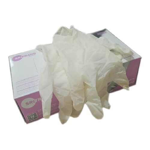 SRI TRANG Examination Hand Gloves 100 Pcs Box (Medium Size)