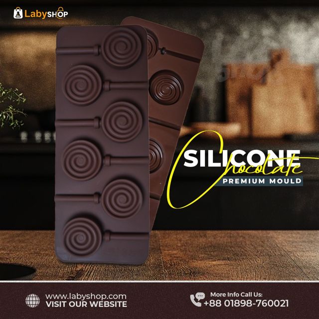 Silicone Chocolate Bar Molds Lollipop Shape Mold
