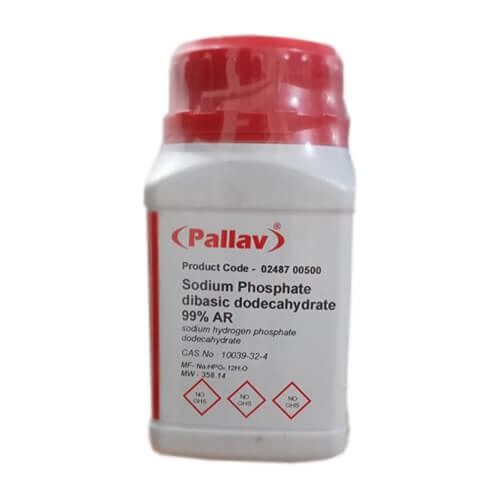Di-Sodium Hydrogen Phosphate Dodecahydrate, 500gm Pallav India