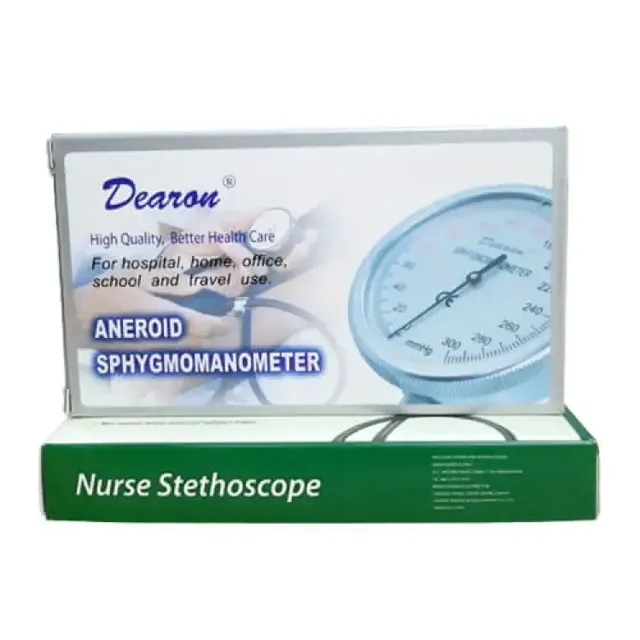 Dearon Analog Aneroid BP Machine Set With Free Stethoscope